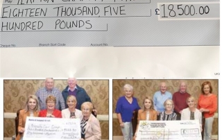 Final Chq Presentation cancer charity gala carrickmore